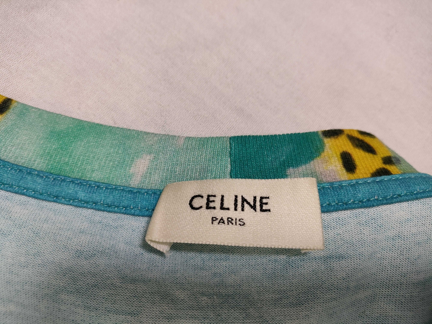 CELINE Tropical Cut-and-Sew Cotton Multi-#S T-Shirt