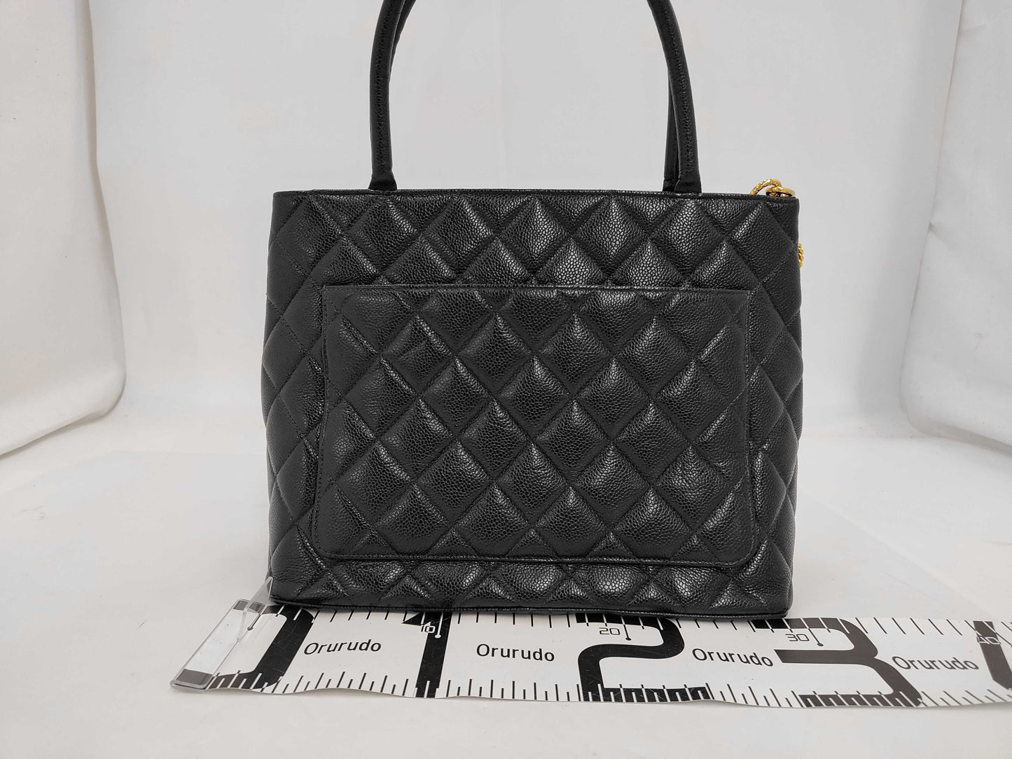 CHANEL Matelasse Reissue Tote Bag in Caviar Leather, Black with Gold Hardware