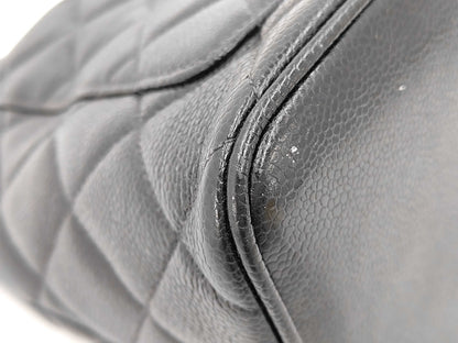 CHANEL Matelasse Reissue Tote Bag in Caviar Leather, Black with Gold Hardware