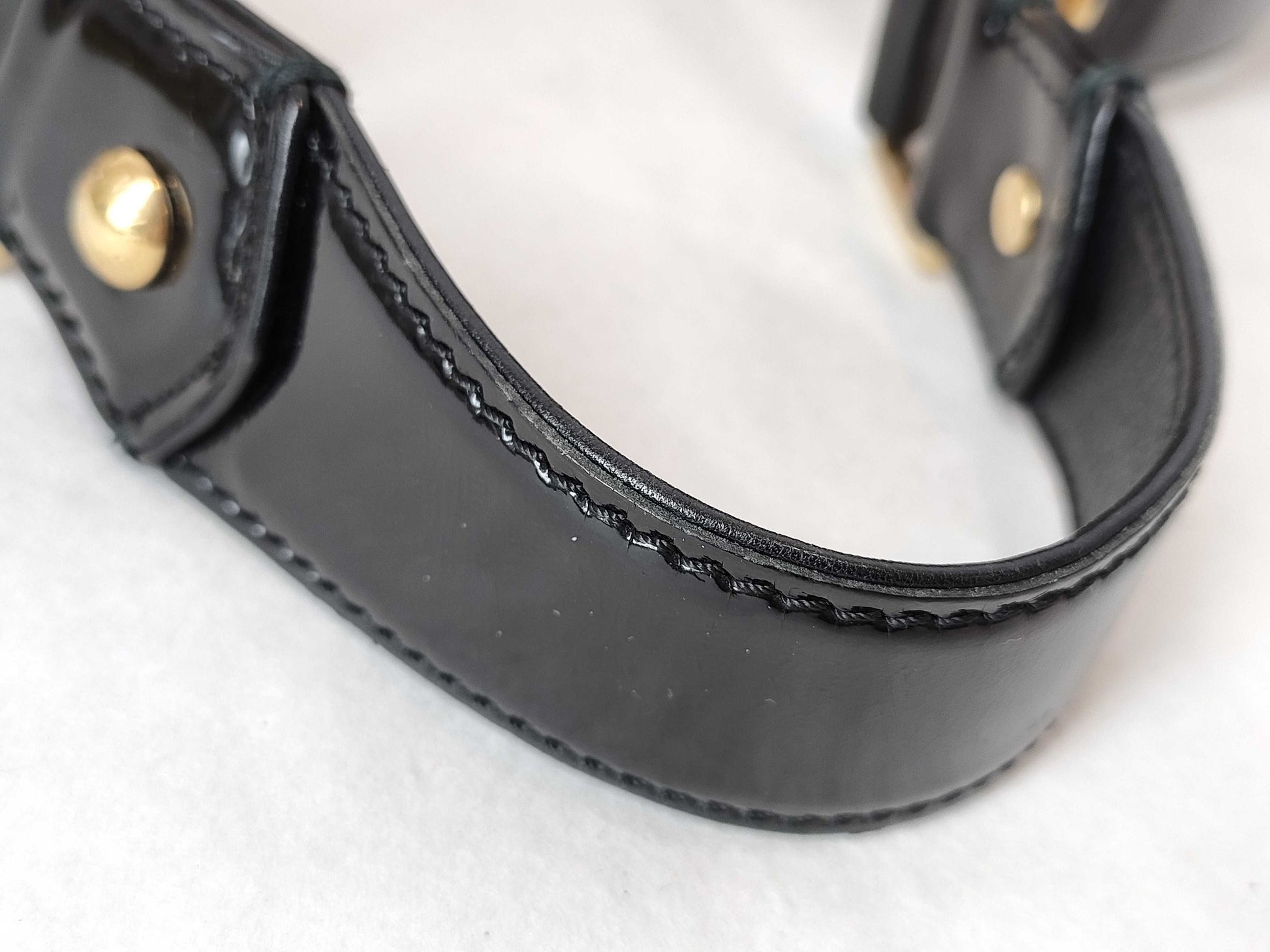 LOUIS VUITTON Monogram Embossed Bolly Black/Brown Handbag M95295 AR0086