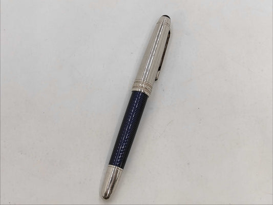 MONTBLANC Meisterstück Fountain Pen, Lacquer with Platinum Coating, 750mm Nib, Blue and Silver