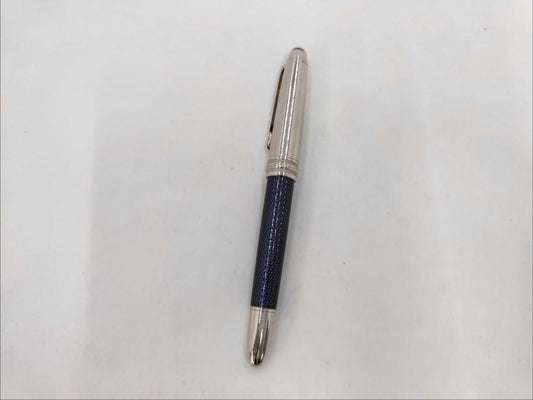 MONTBLANC Meisterstück Fountain Pen, Lacquer with Platinum Coating, 750mm Nib, Blue and Silver