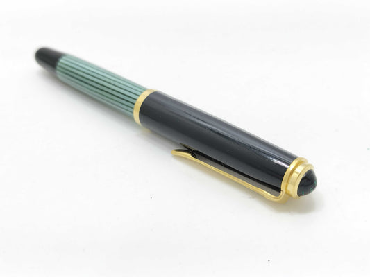 PELIKAN Souverän M400 Fountain Pen, Resin x 14K Gold Nib, Black x Green x Gold