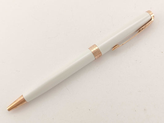 PARKER Ballpoint Pen, Metal, White x Pink Gold, Pen/Fountain Pen