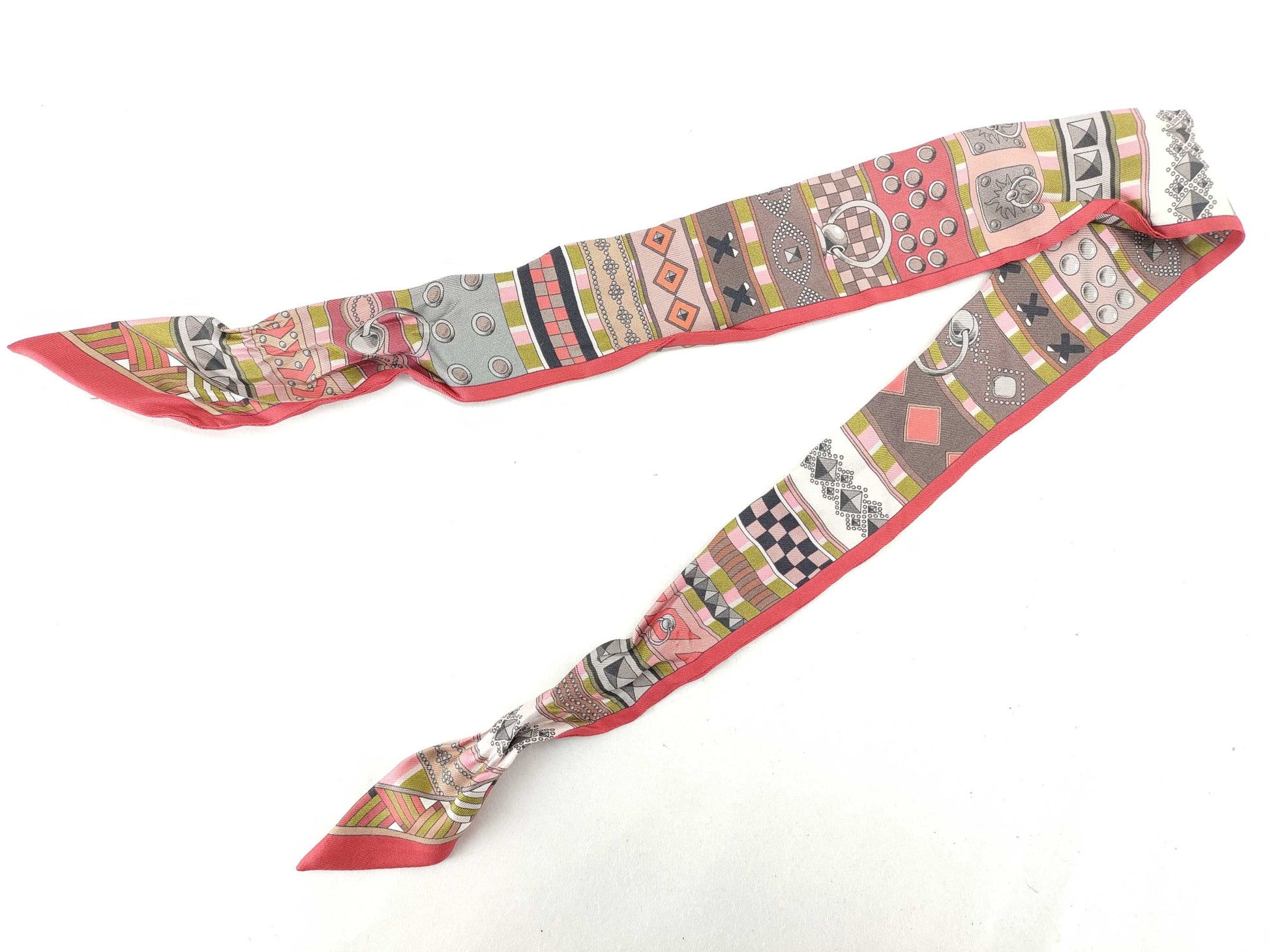 HERMES Twilly Hermes Twilly COLLIERS DE CHIENS Silk Red Multi Other Accessories