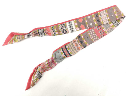 HERMES Twilly Hermes Twilly COLLIERS DE CHIENS Silk Red Multi Other Accessories