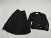 CHANEL Fall/Winter Jacket x Skirt Set Vintage Coco Button Wool Black #34 Jacket