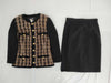 CHANEL Fall/Winter Jacket and Skirt Tweed Set, Wool and Acrylic, Black and Brown Multi, #34 Other Apparel