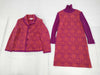 Yves Saint Laurent Fall/Winter Jacket x High Neck Dress Set Up Wool x Acrylic x Nylon Purple x Orange #L Other Apparel