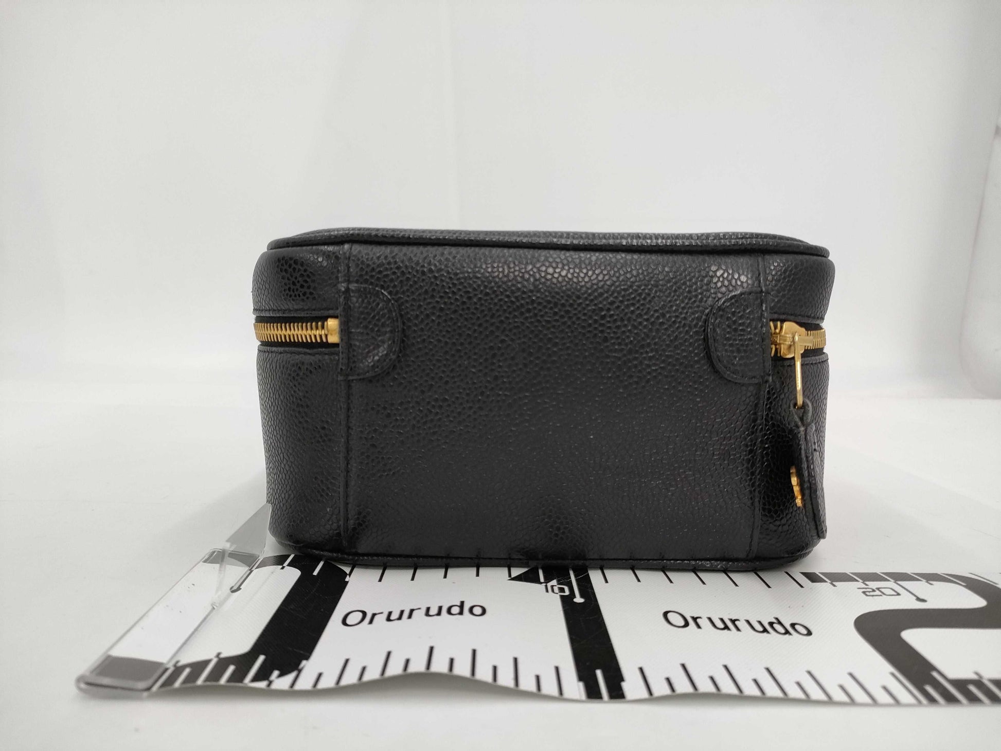 CHANEL Caviar Skin Black Vanity Bag