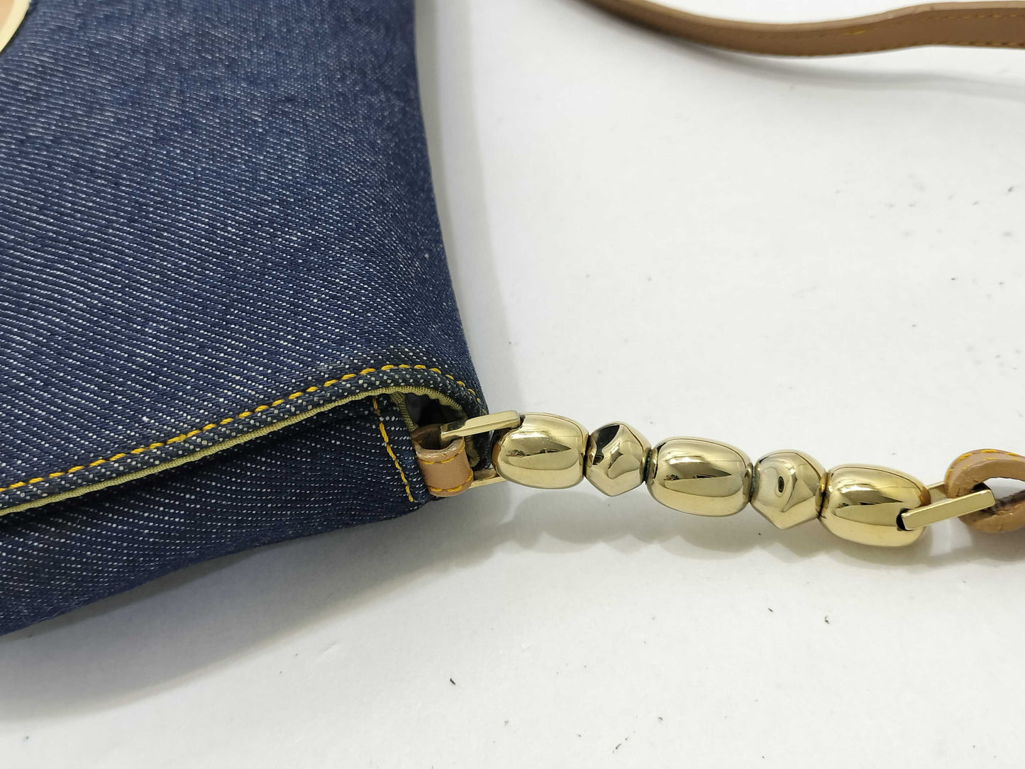 Dior Dior Handbag Maris Pearl Denim Shoulder Bag