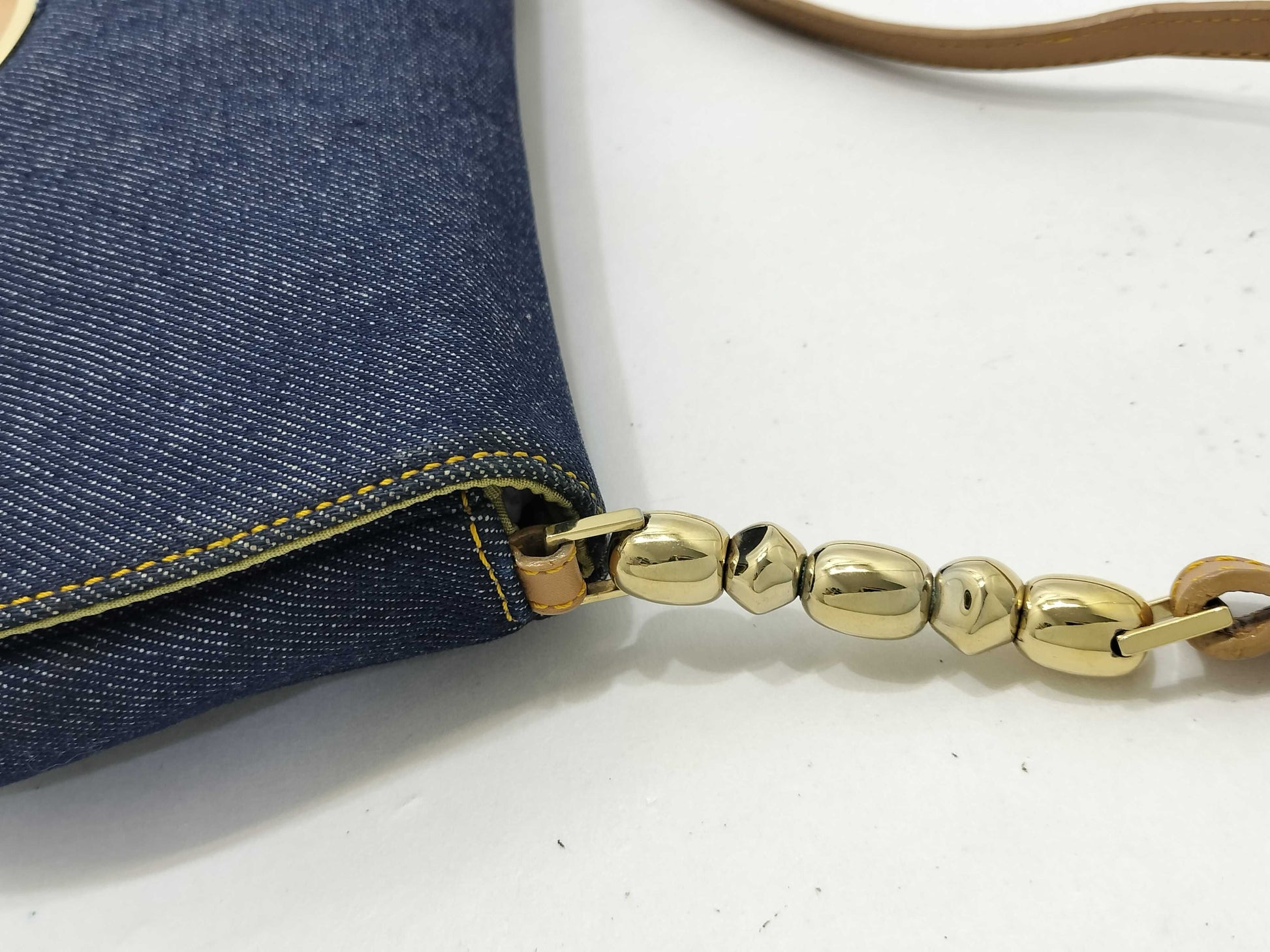 Dior Dior Handbag Maris Pearl Denim Shoulder Bag