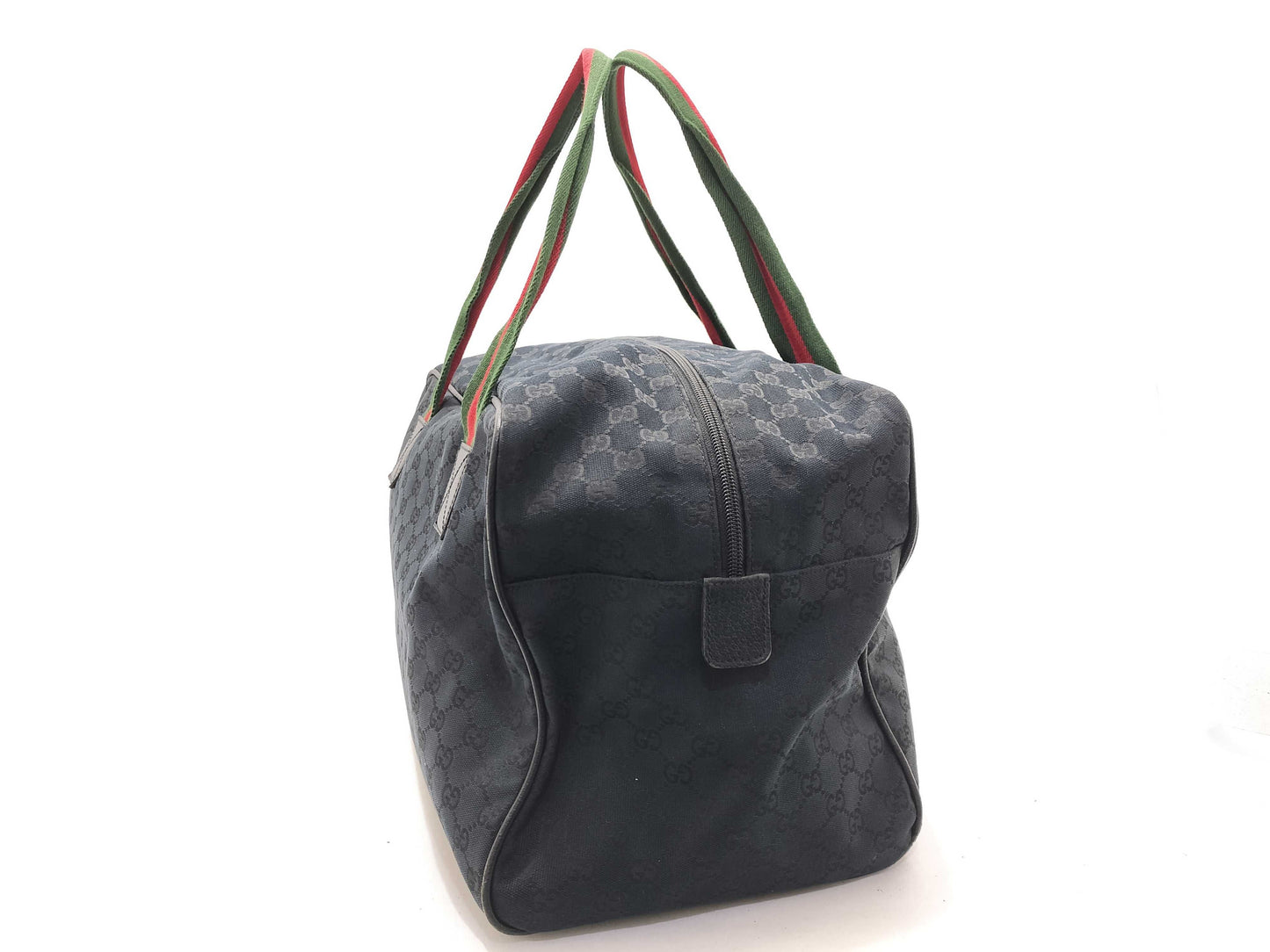 GUCCI GG Canvas Boston Bag with Sherry Line Handles, GG Canvas, 153240 Boston Bag