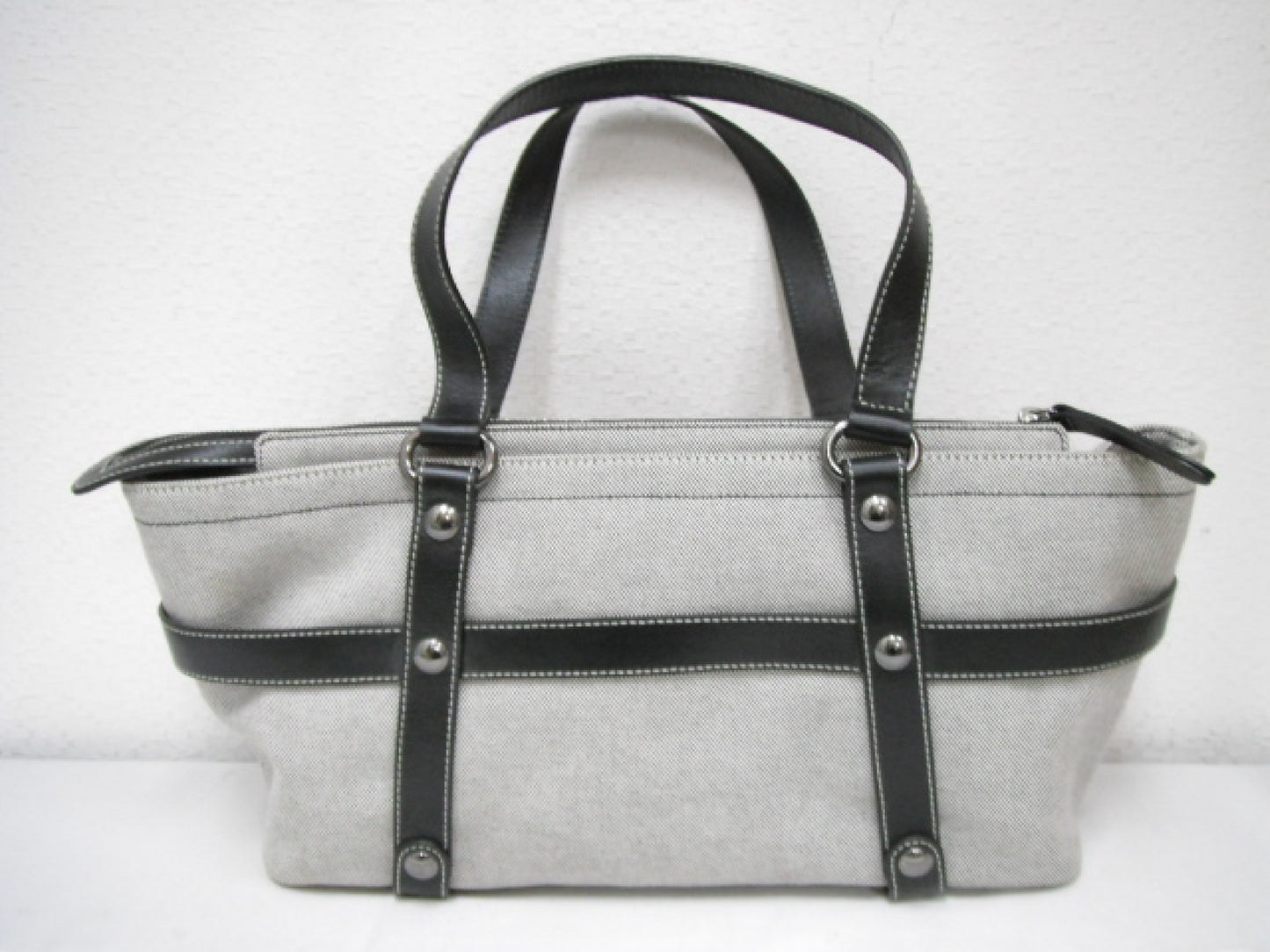 BURBERRY Blue Label Handbag Leather x Canvas Handbag