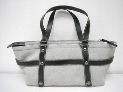 BURBERRY Blue Label Handbag Leather x Canvas Handbag