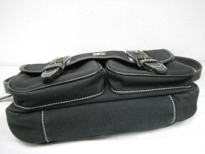 BURBERRY Blue Label Shoulder Bag Leather x Canvas Shoulder Bag