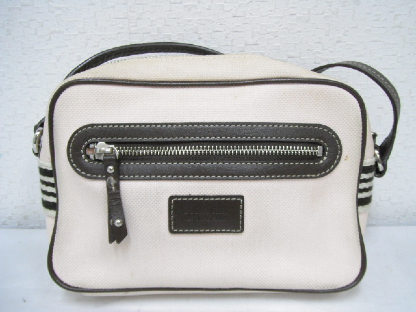 BURBERRY Blue Label Leather x Canvas Shoulder Bag Shoulder Bag