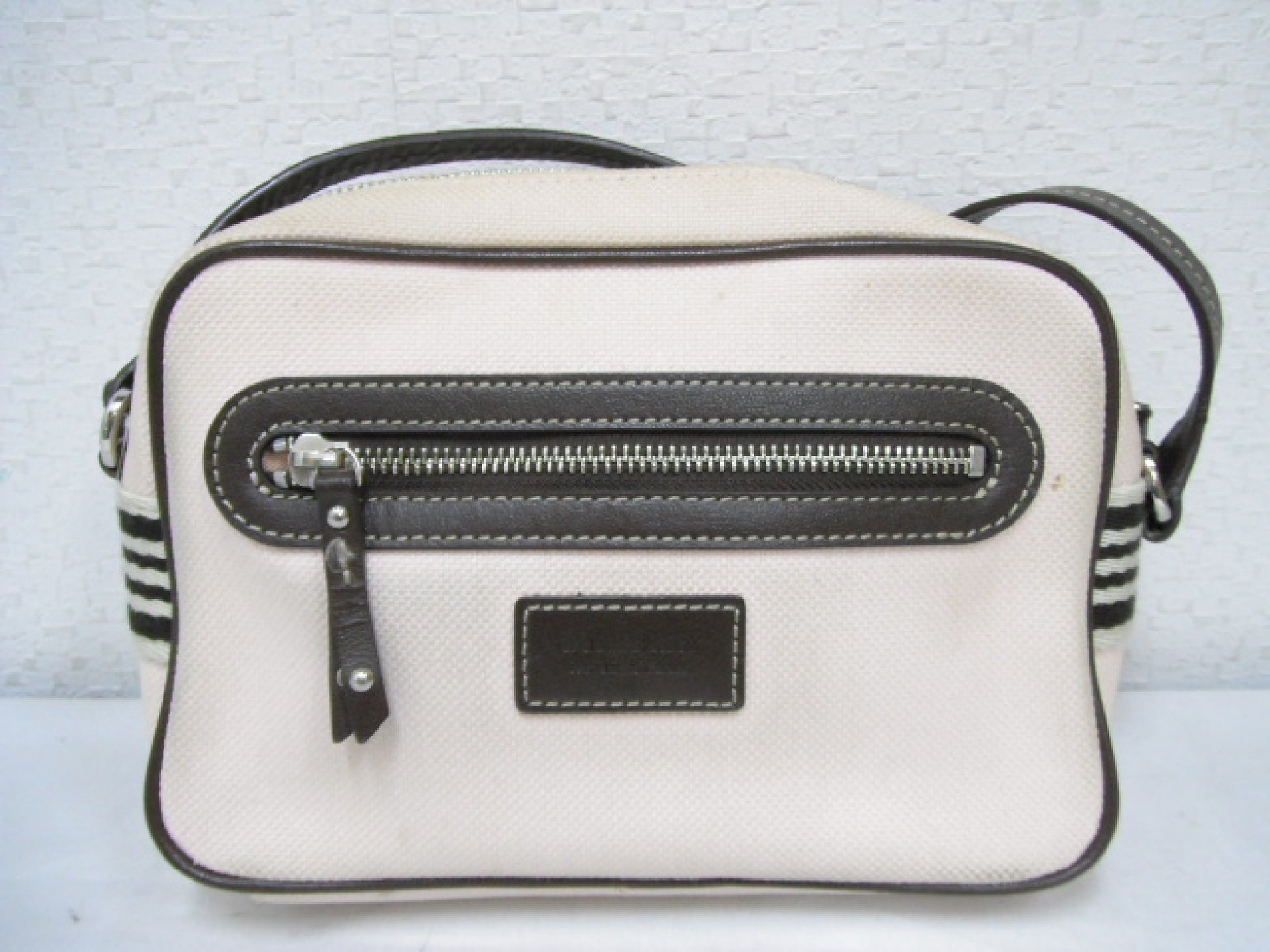 BURBERRY Blue Label Leather x Canvas Shoulder Bag Shoulder Bag