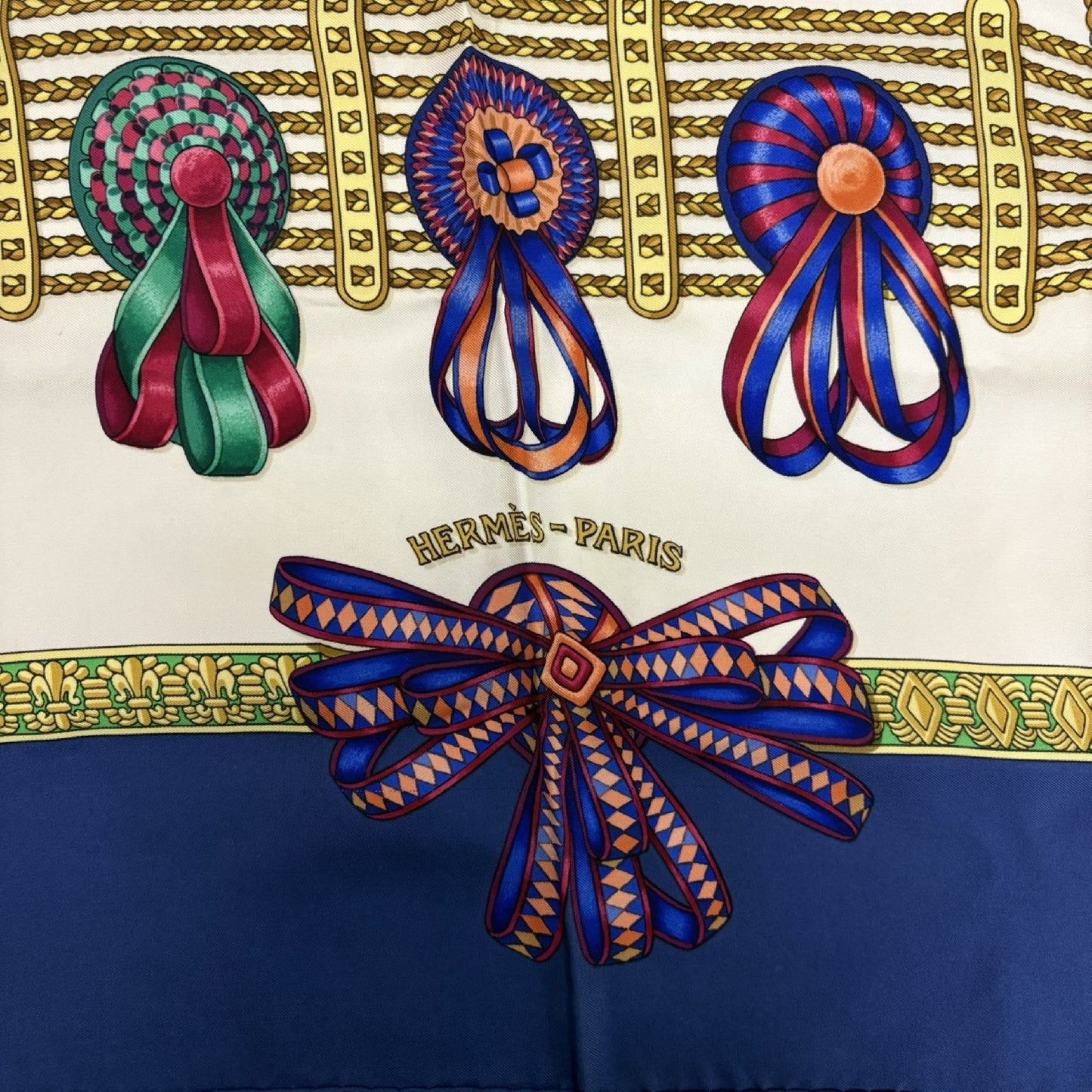 HERMES Horse Ribbon Scarf