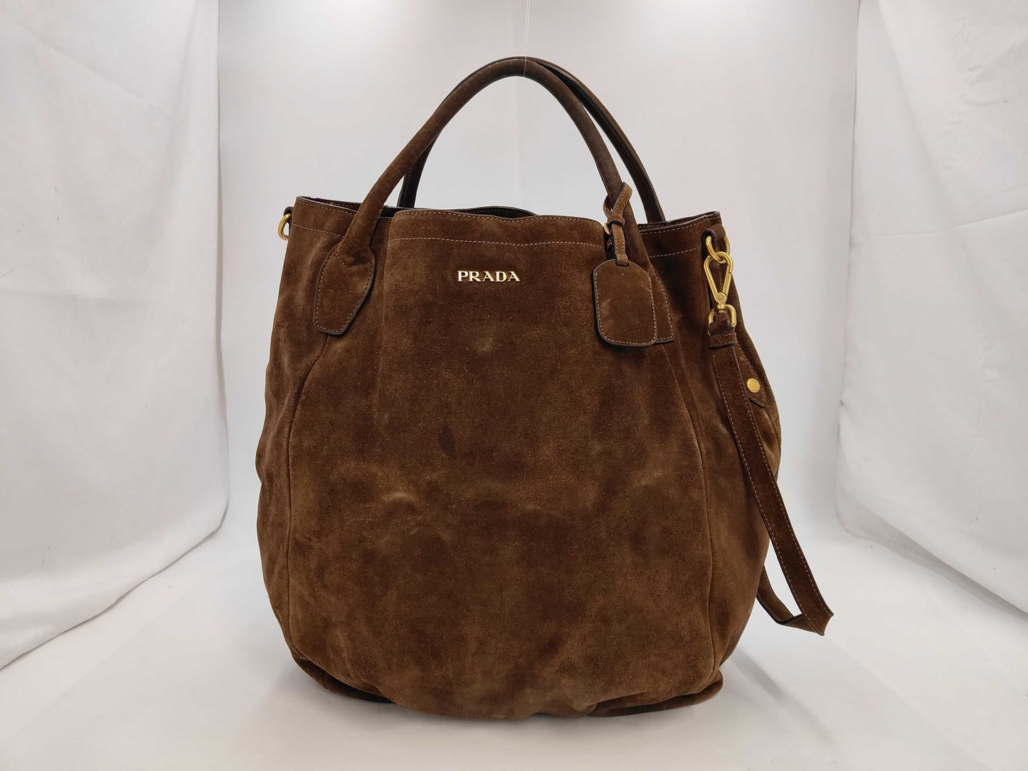 PRADA Prada Suede 2-Way Tote Bag