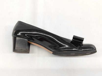Salvatore Ferragamo Silver Pumps, Size 4.5