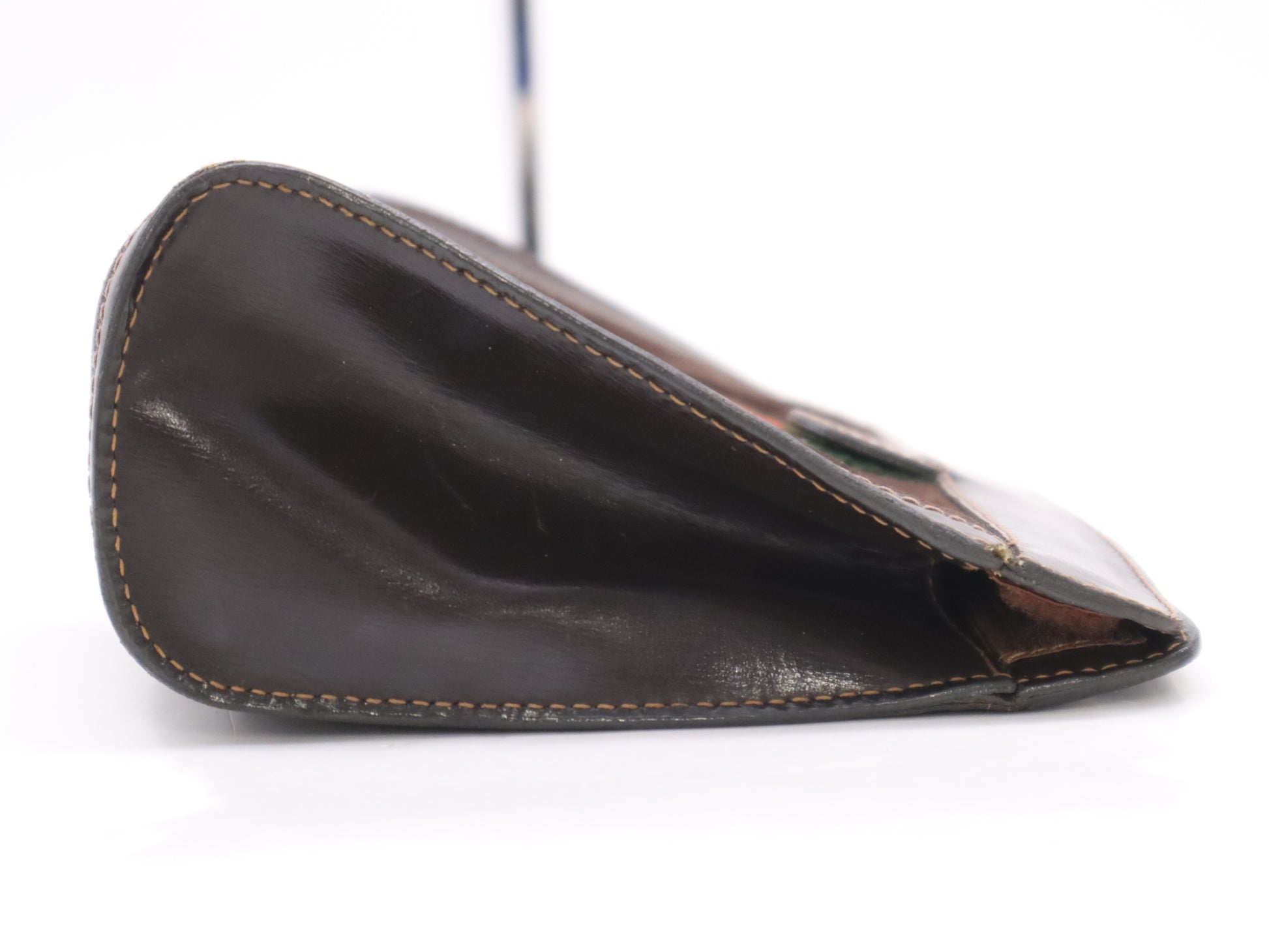 GUCCI Suede Leather Sherry Line Brown Second Bag