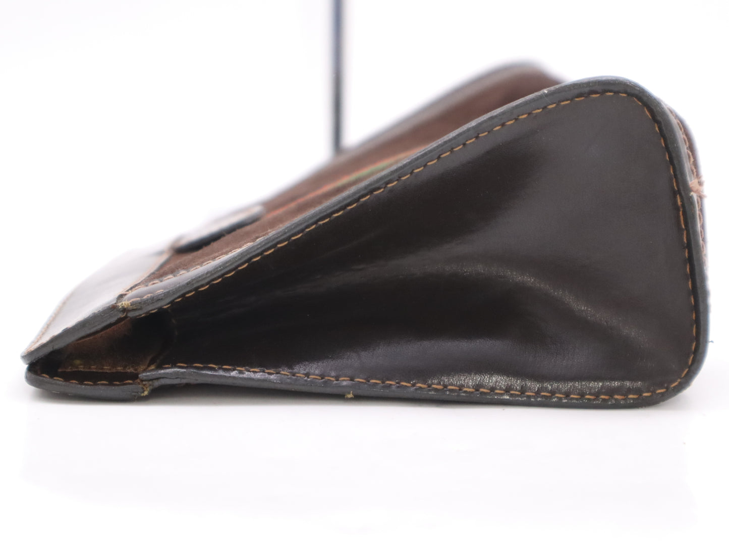 GUCCI Suede Leather Sherry Line Brown Second Bag