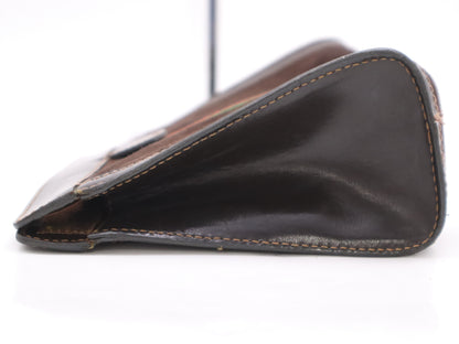 GUCCI Suede Leather Sherry Line Brown Second Bag