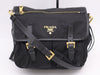 PRADA Nylon x Leather Shoulder Bag Black GD Hardware Shoulder Bag