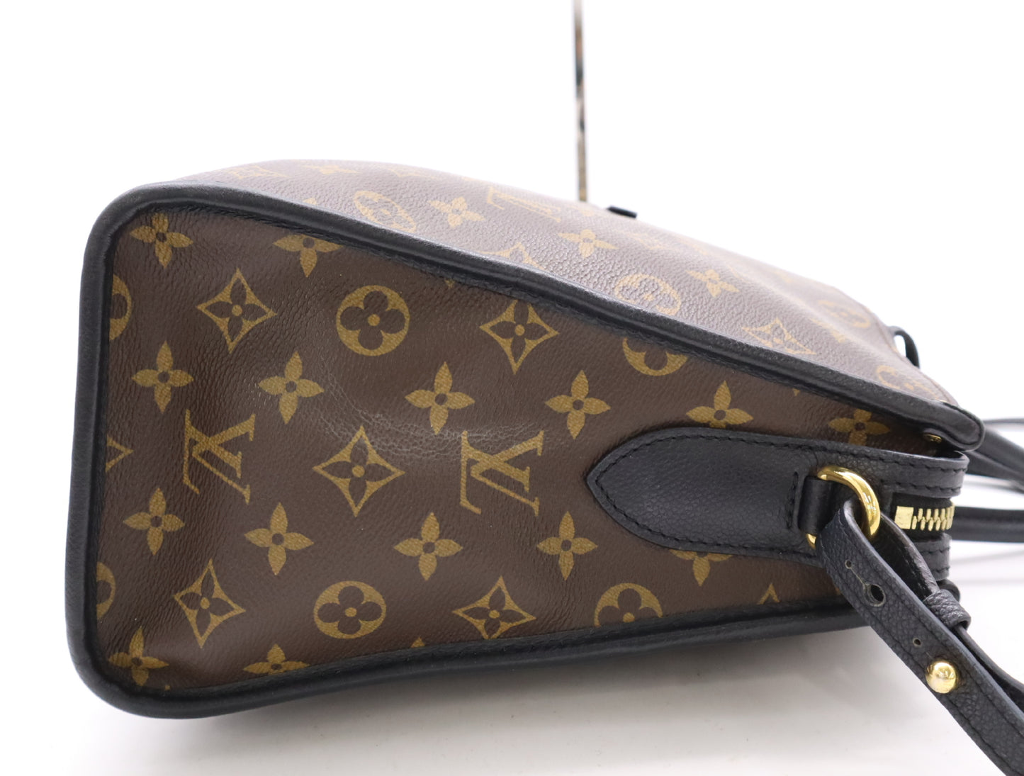 LOUIS VUITTON M43435 Monogram Popin Coeur MM Noir Cadena Key x2 with Crochet RFID Reaction Confirmed Shoulder Bag