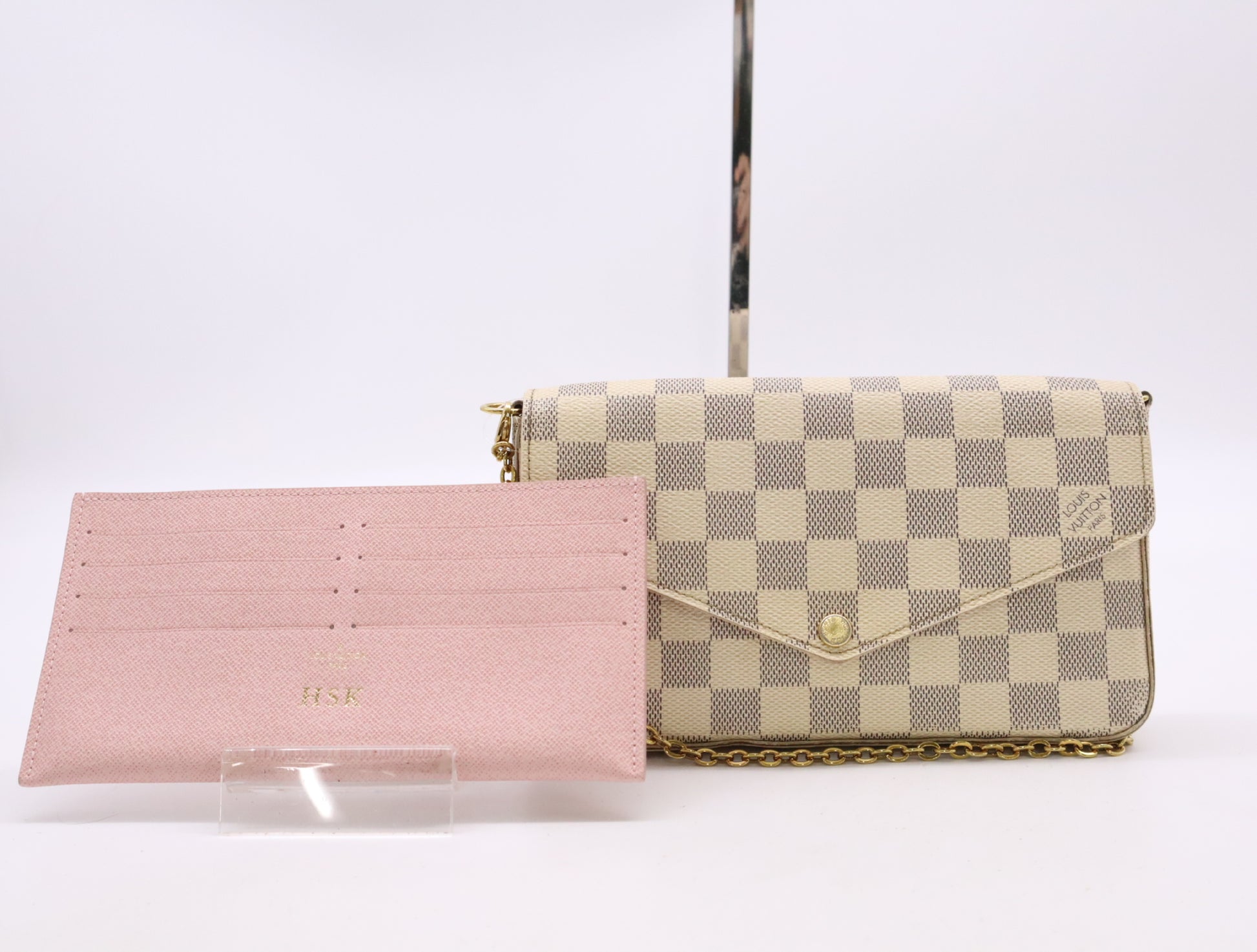 LOUIS VUITTON N63106 Azul Pochette Felicity Chain Wallet with Shoulder Strap Shoulder Bag