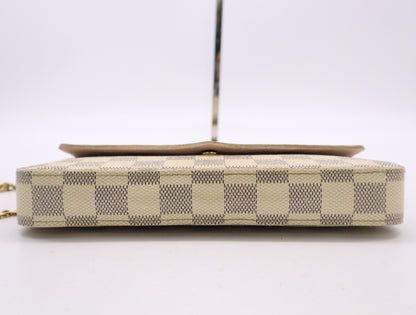 LOUIS VUITTON N63106 Azul Pochette Felicity Chain Wallet with Shoulder Strap Shoulder Bag