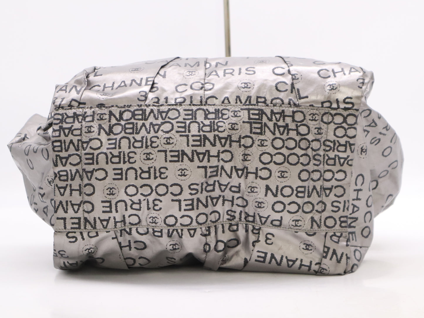 CHANEL Nylon Unlimited Logo Silver Seal Tote Bag 12824510