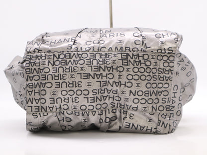CHANEL Nylon Unlimited Logo Silver Seal Tote Bag 12824510