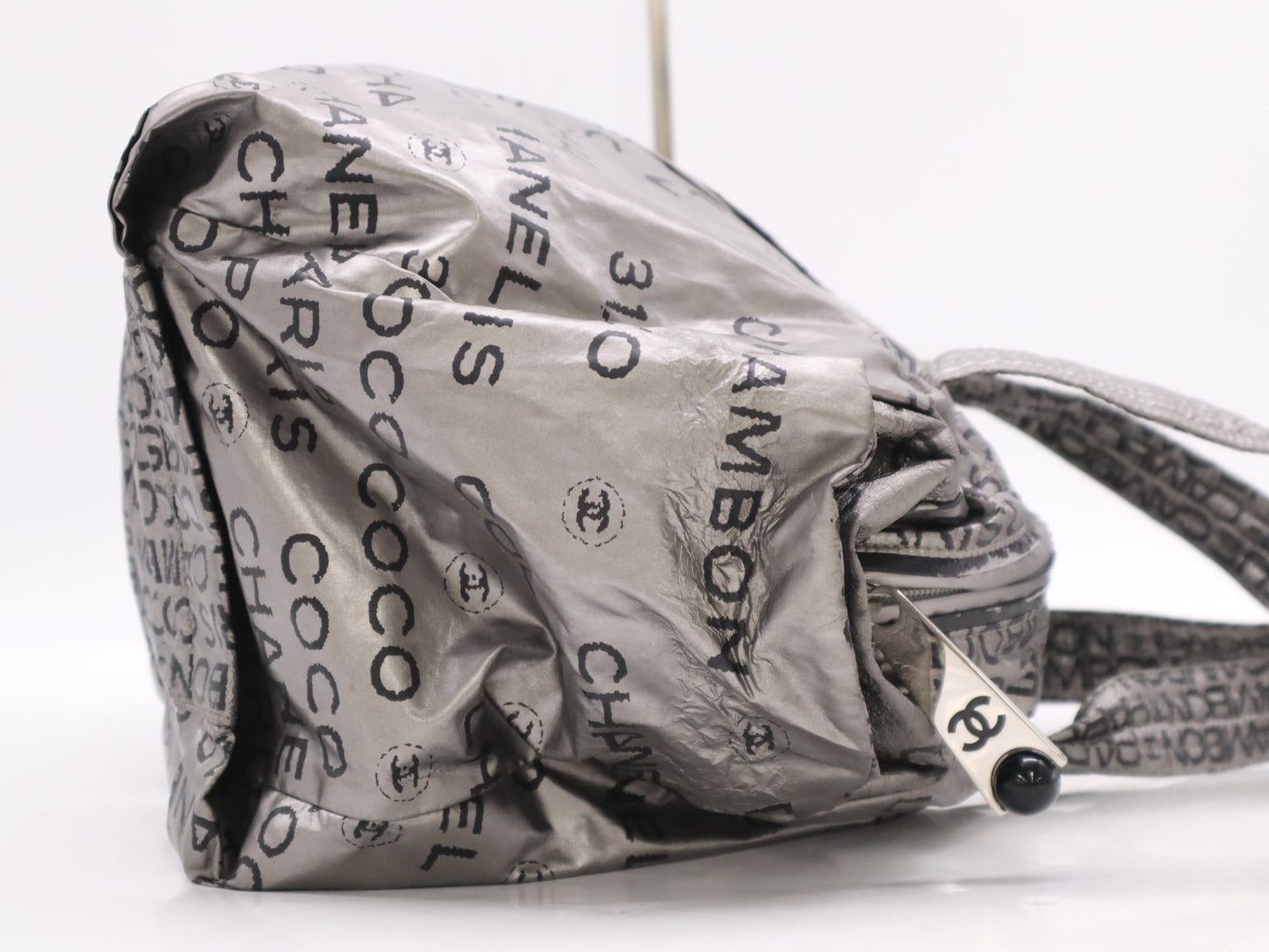 CHANEL Nylon Unlimited Logo Silver Seal Tote Bag 12824510