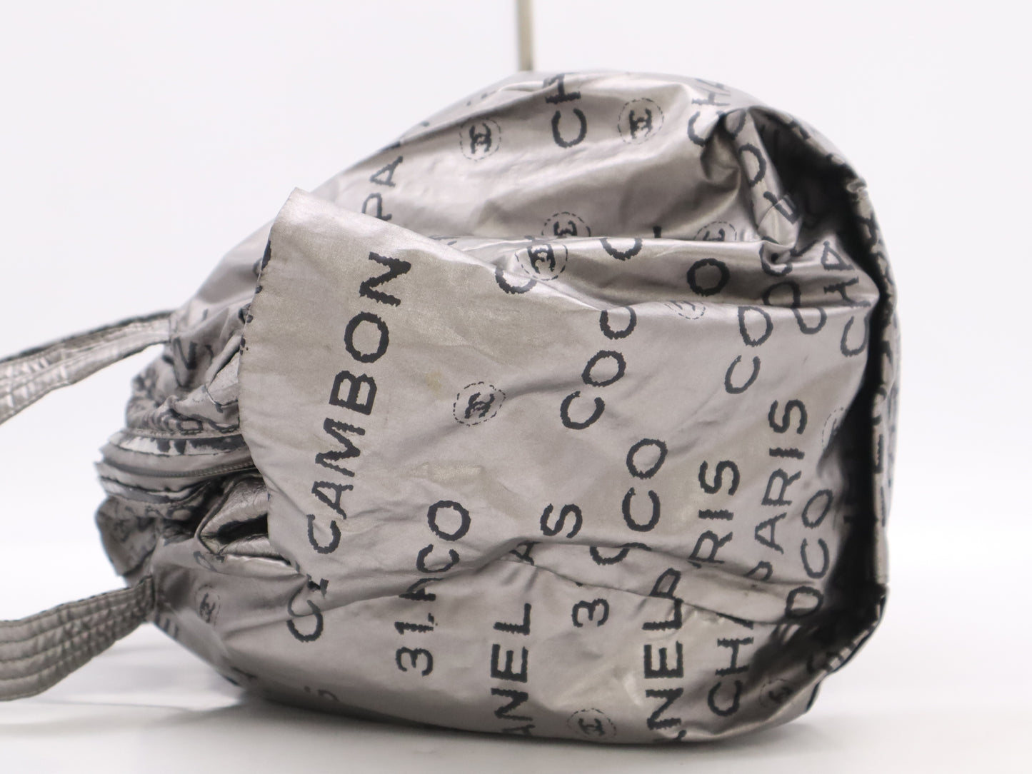 CHANEL Nylon Unlimited Logo Silver Seal Tote Bag 12824510