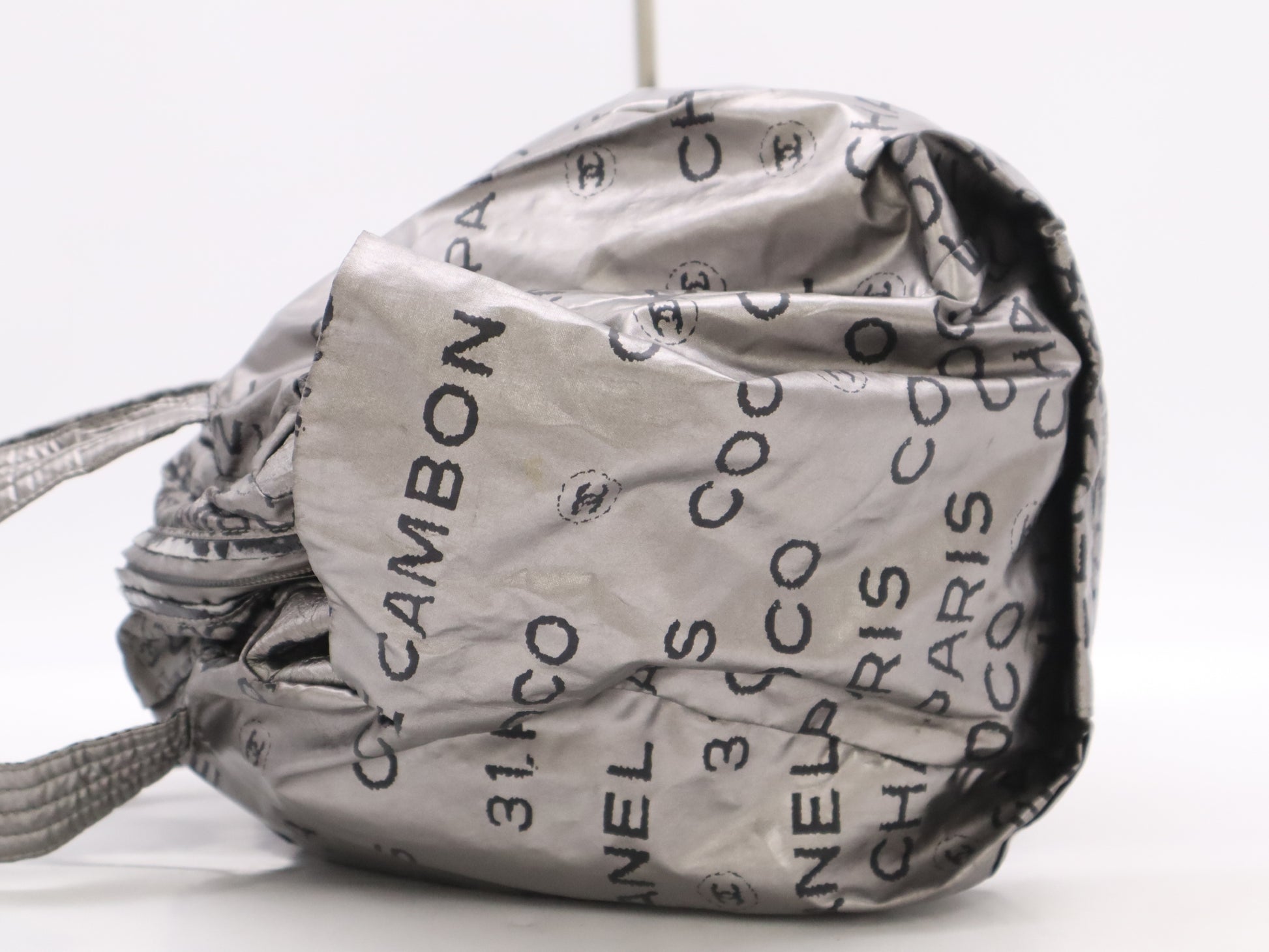 CHANEL Nylon Unlimited Logo Silver Seal Tote Bag 12824510