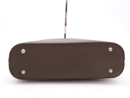 BURBERRY Canvas Leather Nova Check Shoulder Bag Brown Shoulder Bag