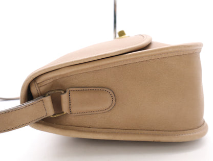 COACH Leather Shoulder Bag Beige Shoulder Bag