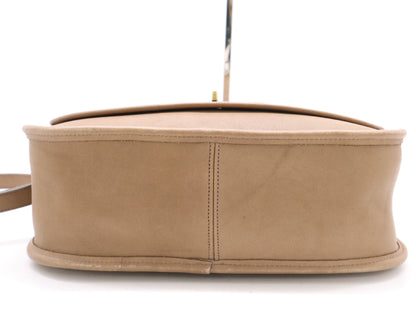 COACH Leather Shoulder Bag Beige Shoulder Bag