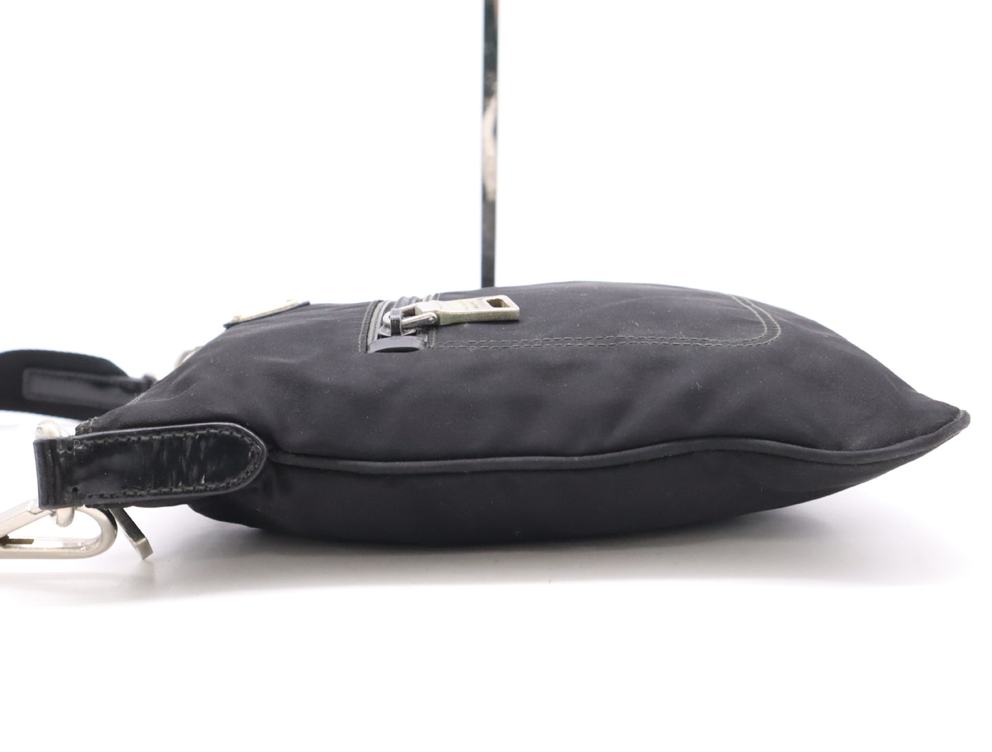 PRADA Nylon Triangle Logo Shoulder Bag Black Shoulder Bag