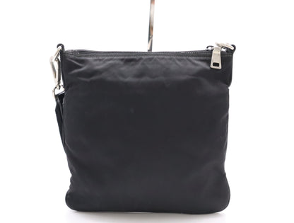 PRADA Nylon Triangle Logo Shoulder Bag Black Shoulder Bag