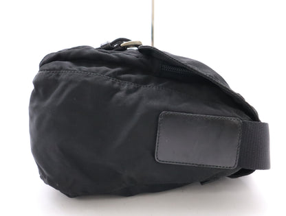 PRADA Nylon Triangle Logo Shoulder Bag Black Shoulder Bag