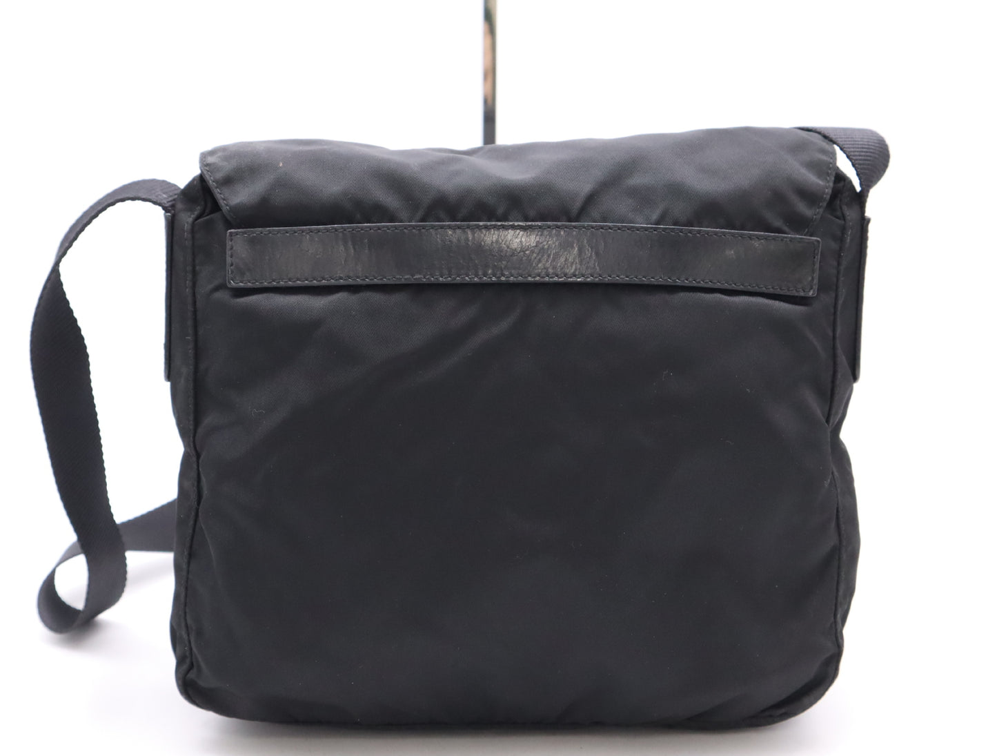 PRADA Nylon Triangle Logo Shoulder Bag Black Shoulder Bag