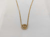 Dior GP Rhinestone CD Logo Gold Necklace