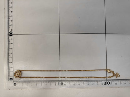 Dior GP Rhinestone CD Logo Gold Necklace