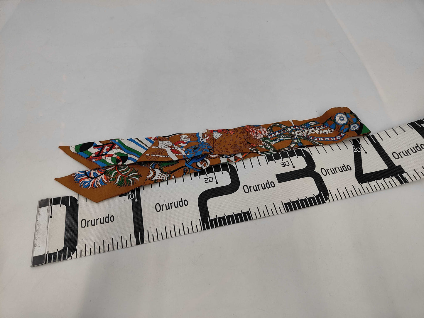 HERMES Silk Twilly Scarf, Duel with Cane Umbrella, Tags Included, Box Included