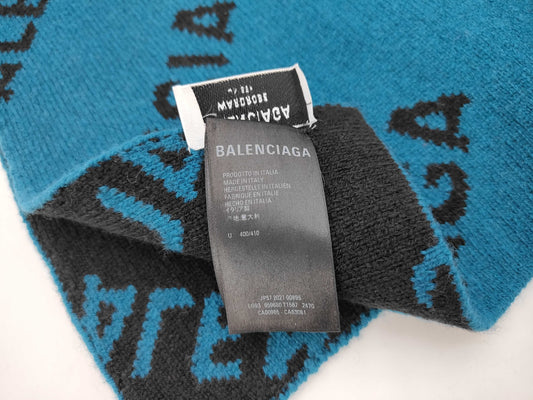 BALENCIAGA Wool Logo Scarf Other Accessories