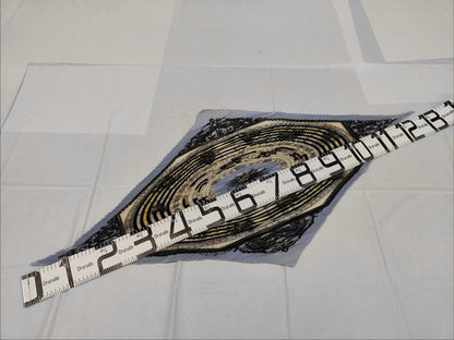 HERMES Silk Carré 90 Pleated DIES ET HORE Astrology Light Blue Multicolor Scarf