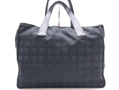 CHANEL Nylon Leather New Travel Tote Bag Black Seal 8131114 Tote Bag